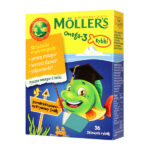 Меллер (Moller) рибки з апельсиново-лимонним смаком, 36 шт., Норвегія