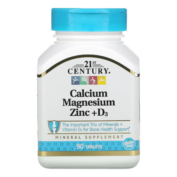 Кальцій Магній Цинк + D3 (Calcium Magnesium Zinc + D3) 90 табл. (21st Century)