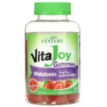 Желейки для сну з мелатоніном 5 мг 🍓 VitaJoy Melatonin Gummies, 120 шт (21st Century)