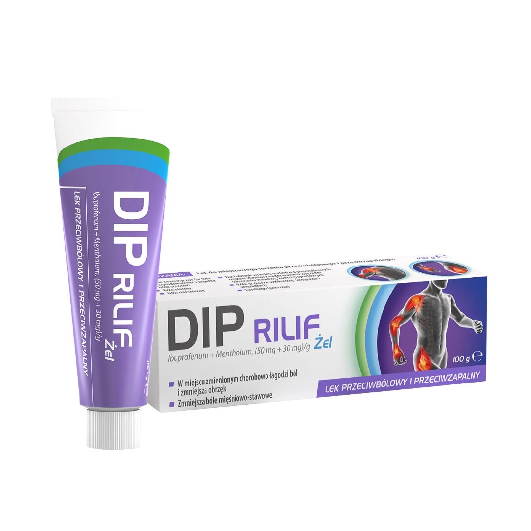 dip-rilif-web Охолоджуючий гель для м’язів і суглобів Dip Relief, 100 г - Зображення 1