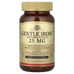 Залізо Gentle Iron® 25 мг — м’яка форма, 180 капсул (Solgar)