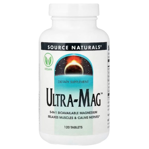 Магній комплекс Ultra-Mag, 120 таблеток (Source Naturals)
