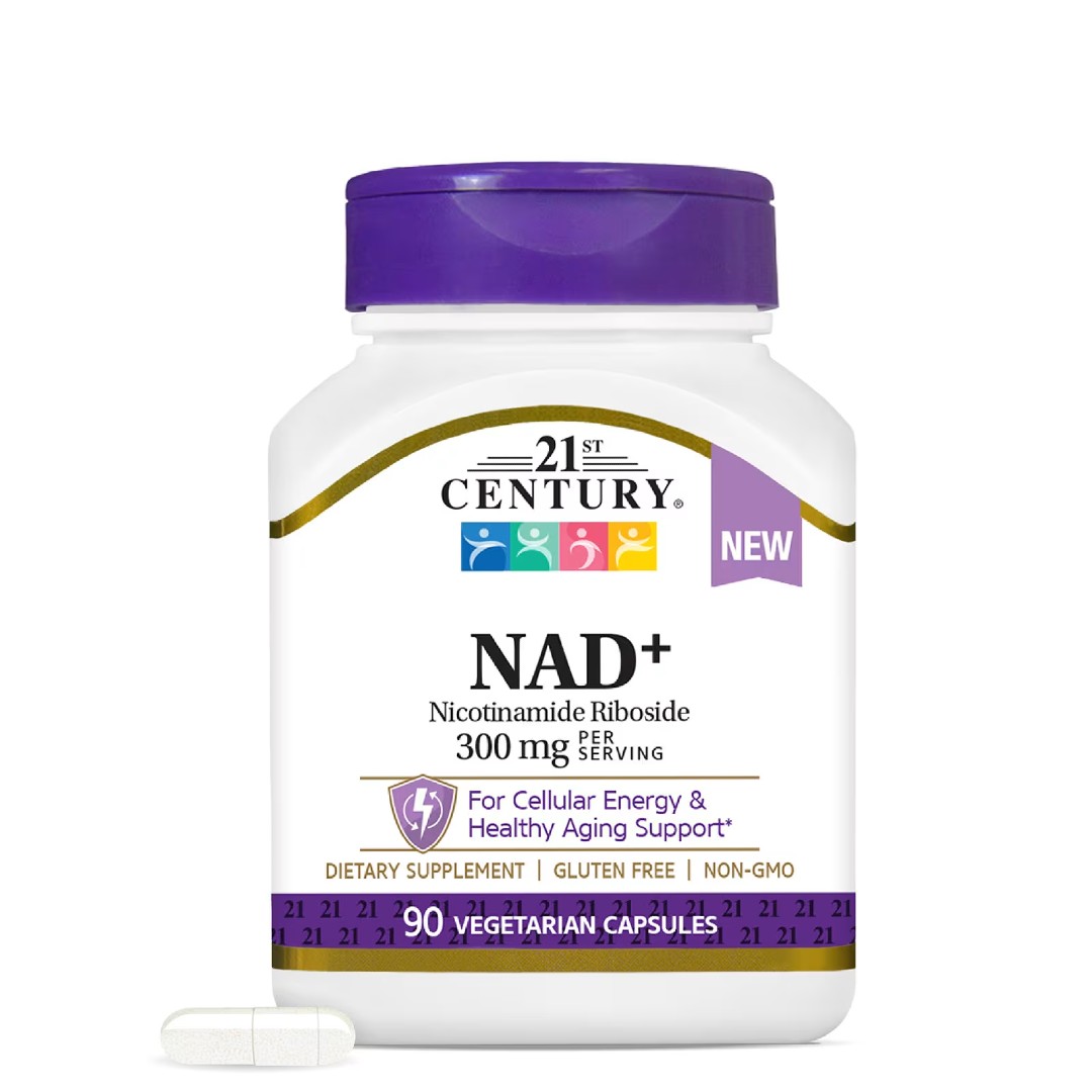 nad-plus-1 НАД+ (NAD+ Nicotinamide Riboside) 300 мг, 90 капсул, 21st Century - Зображення 1