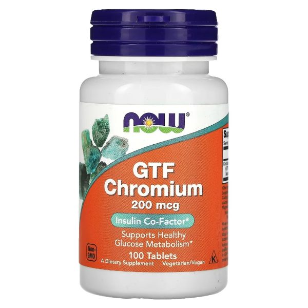 Хром ФТГ 200 мкг (GTF Chromium), 100 таблеток (NOW Foods)