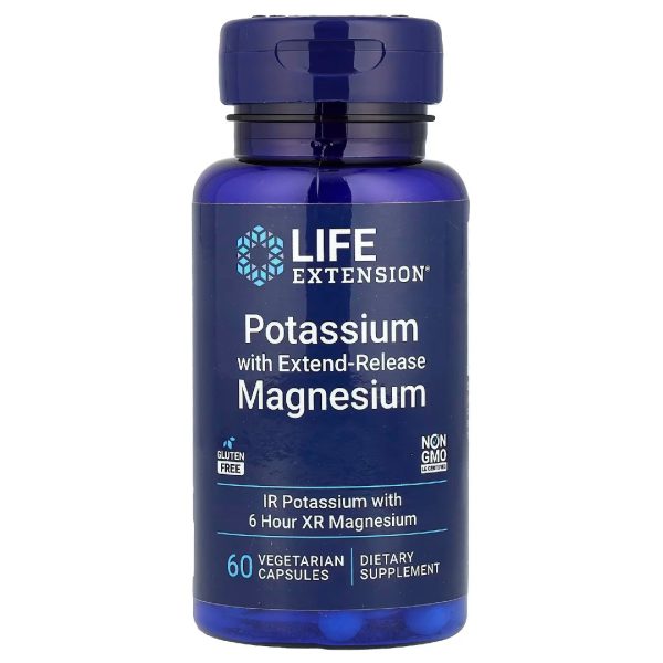 Калій і Магній з Пролонгованим Вивільненням (Potassium with Extend-Release Magnesium), 60 капсул (Life Extension)